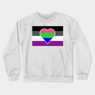 Polyromantic Asexual Flag Crewneck Sweatshirt